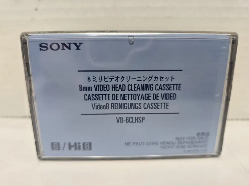 Sony V8-6CLHSP 8mm Head Cleaning Cassette Factory Sealed Video8 Hi8 Digital8 Usa